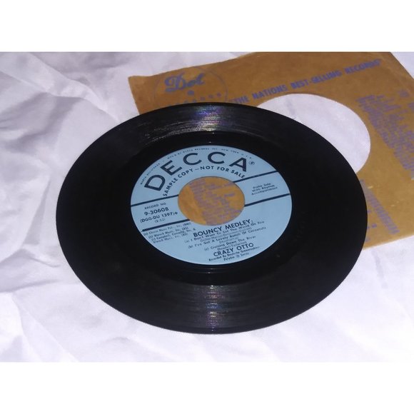 DECCA Crazy Otto Zippy Bouncy Medley 45 Promo Record Zip A Dee Do Dah Coconuts - Picture 7 of 7